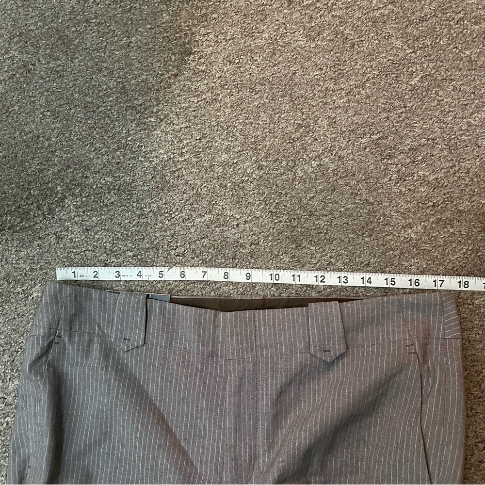 NWT Banana Republic Pinstripe Trouser Pants Low Waist Straight Leg Size 12 - Picture 7 of 9